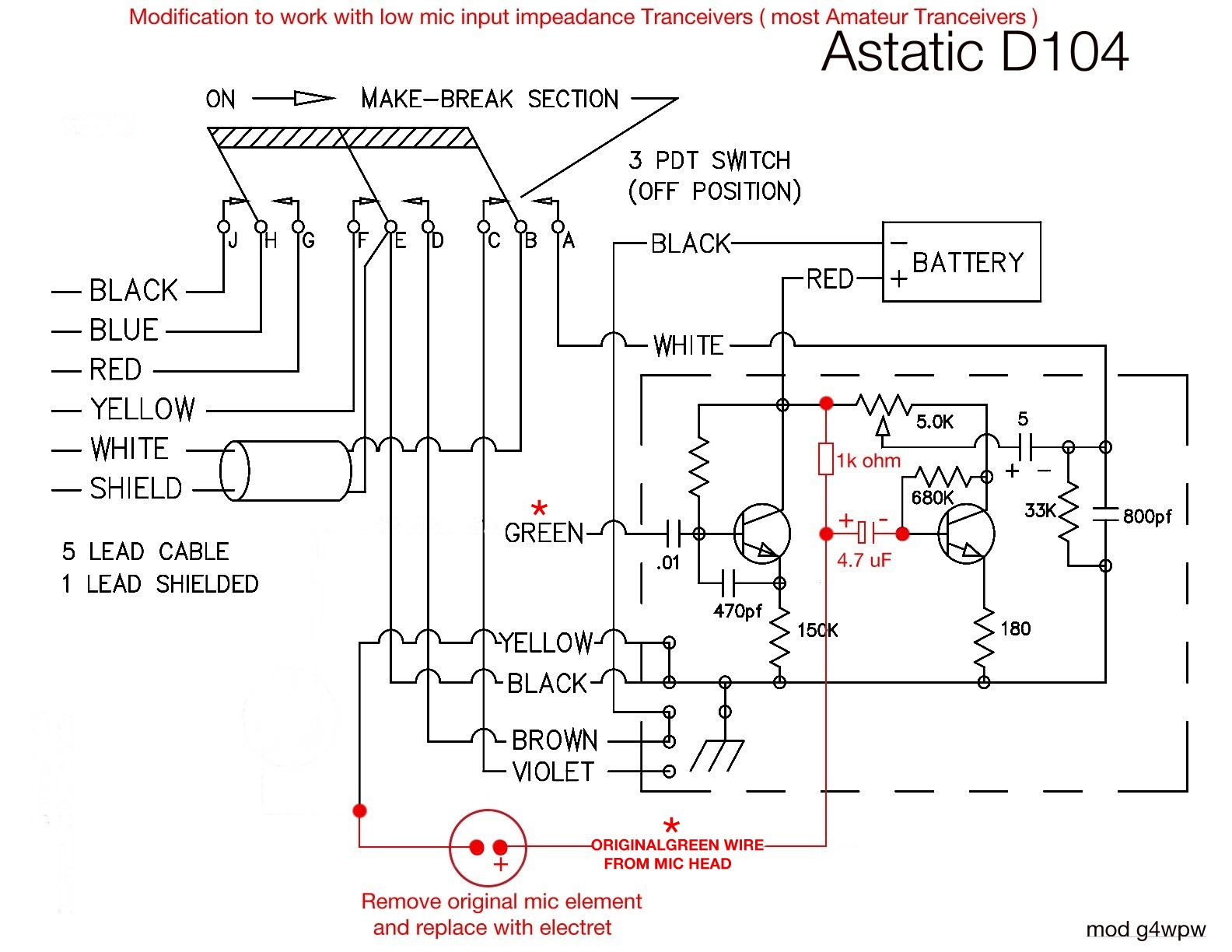 astatic 636l 4 pin wiring diagram