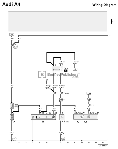 audi a4 b6 bentleys ignition harness wiring diagram