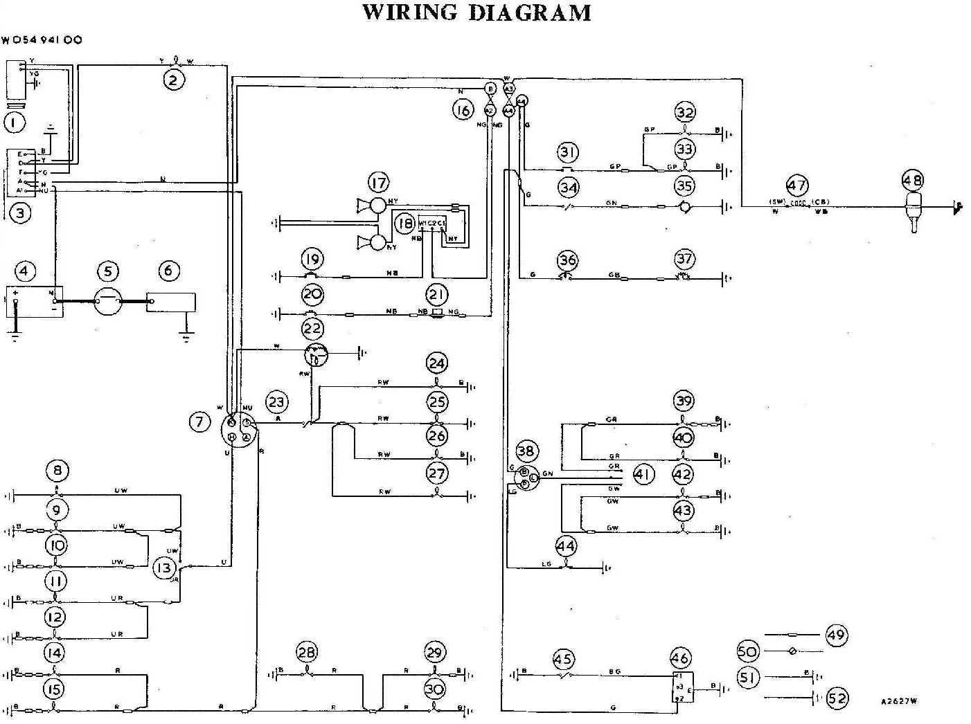 austin healey bn2 wiring diagram