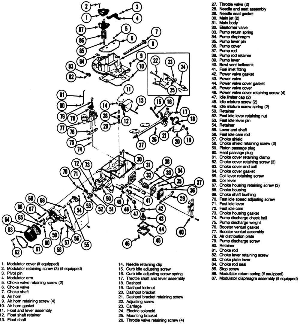 autolite 2100 carburetor diagram