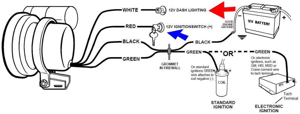 autometer autogage tach wiring