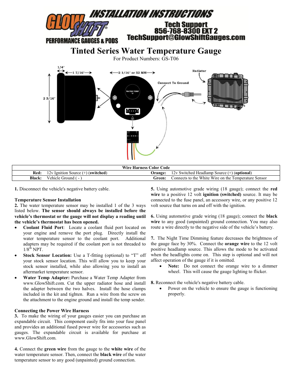 autometer egt gauge wiring