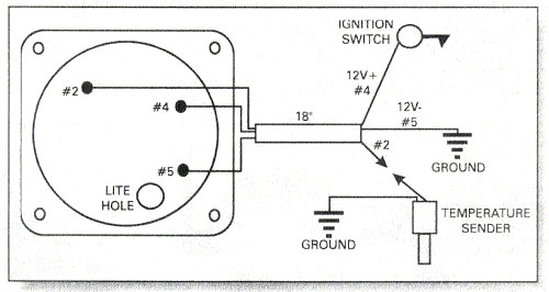 autometer water temp gauge wiring