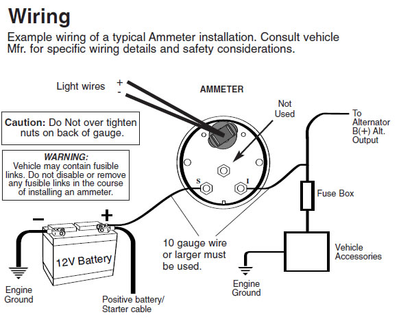 autometer water temp gauge wiring