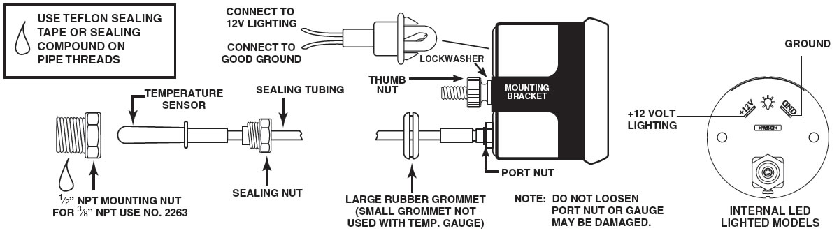 autometer water temp gauge wiring diagram