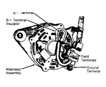 b+ battery cable from alternator to battery wiring diagram