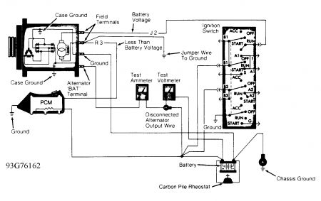 b+ battery cable from alternator to battery wiring diagram