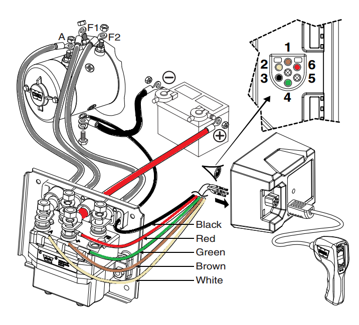 Badland winch solenoid box wiring diagram. 