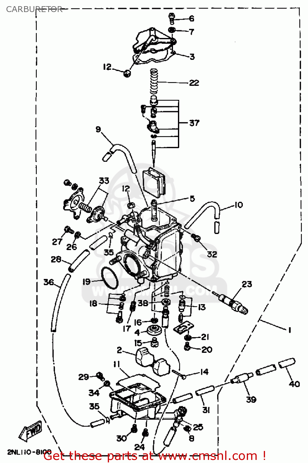 banshee carb diagram