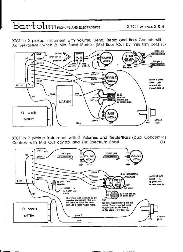 bartolini preamp wiring diagram