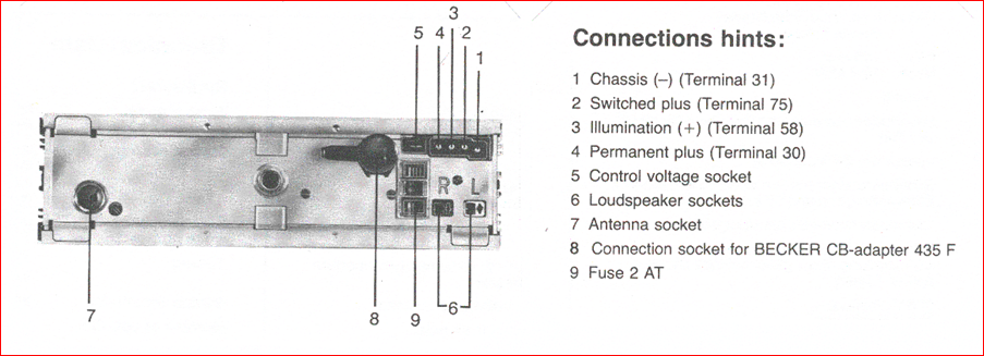 becker 6003 radio wiring diagram