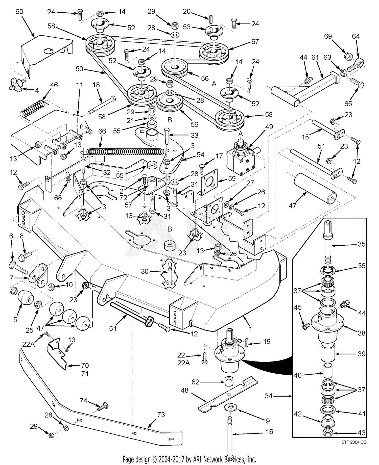 belt diagram for scag turf tiger