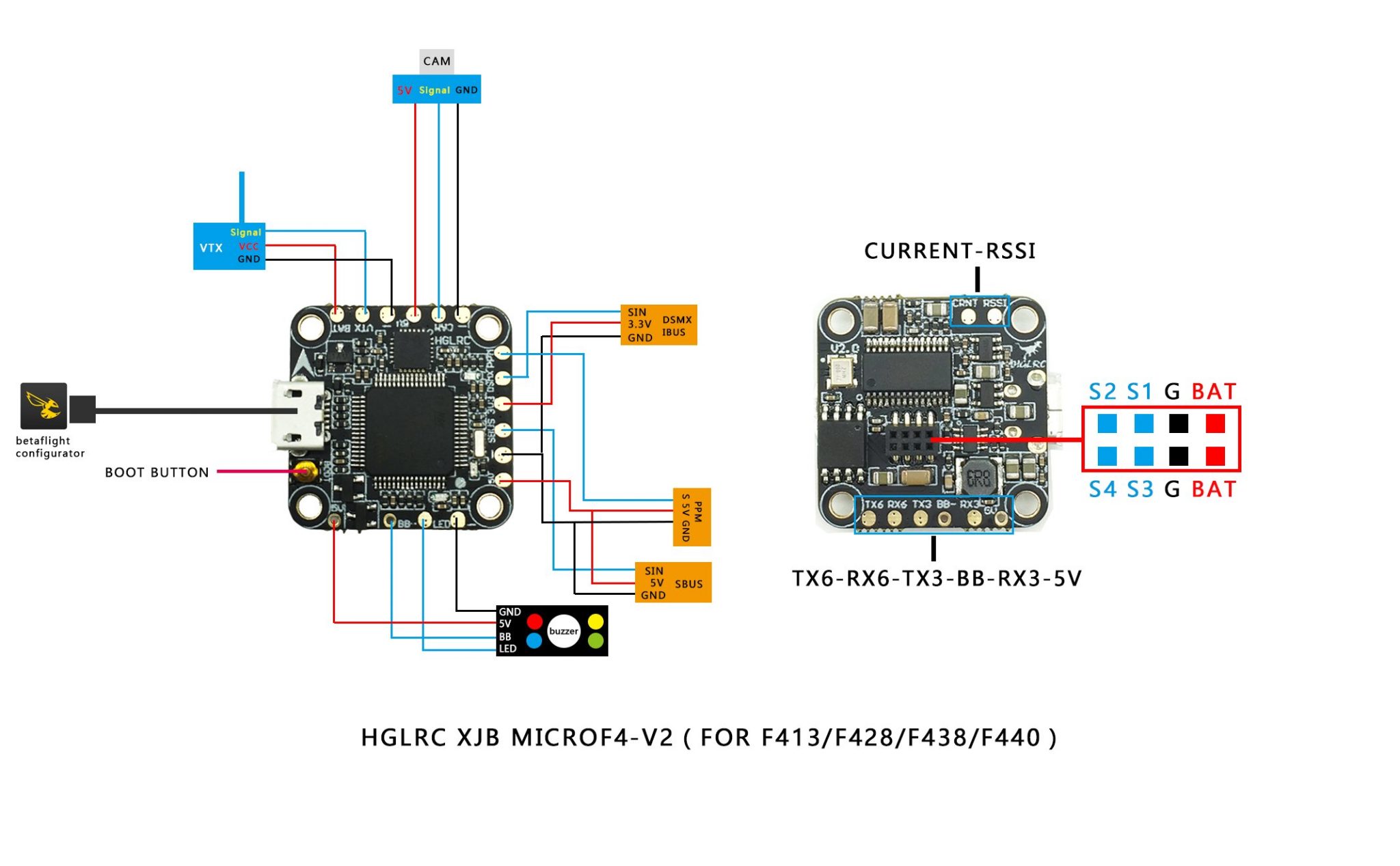 betaflight f4 flight controller wiring diagram