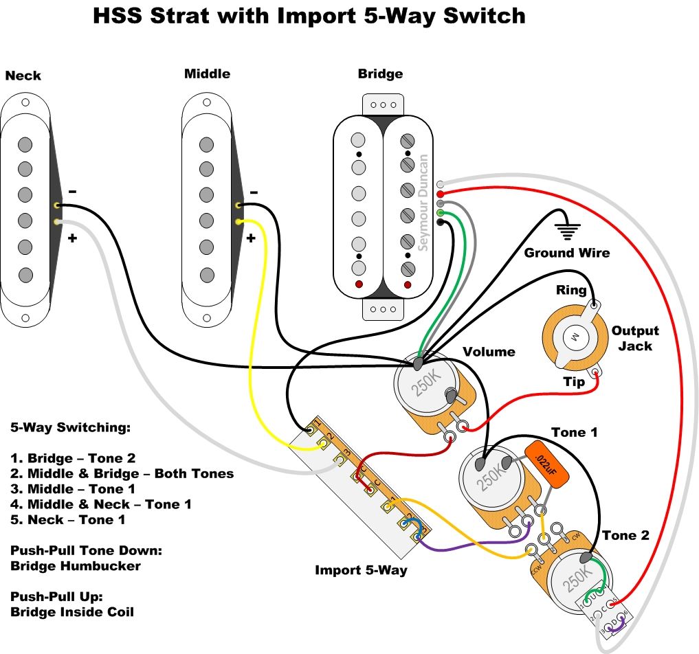 bill lawrence 5 position tele switch wiring diagram