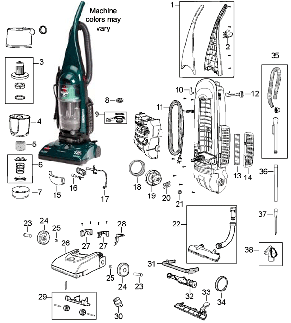 bissell powerforce helix parts diagram