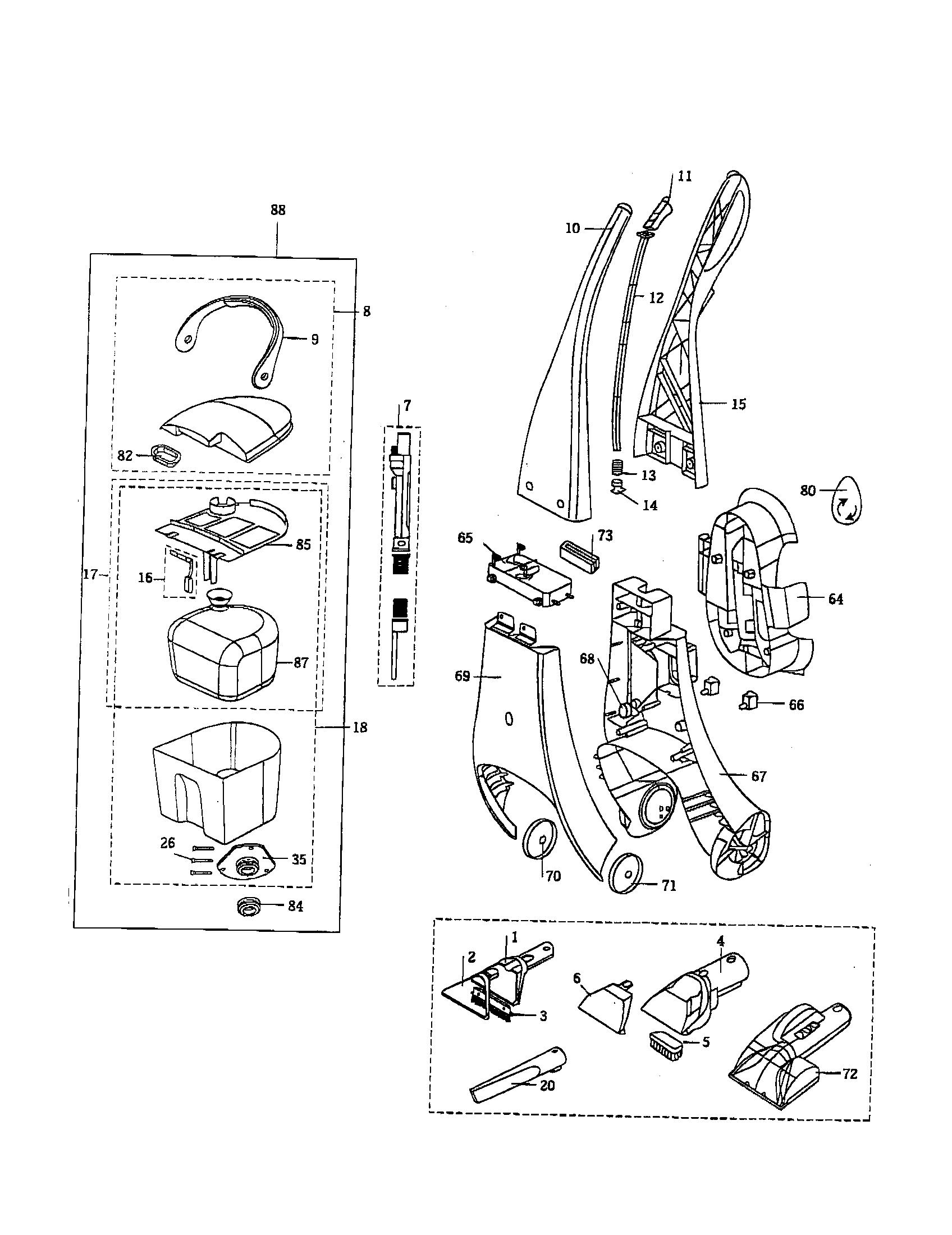 bissell proheat parts diagram