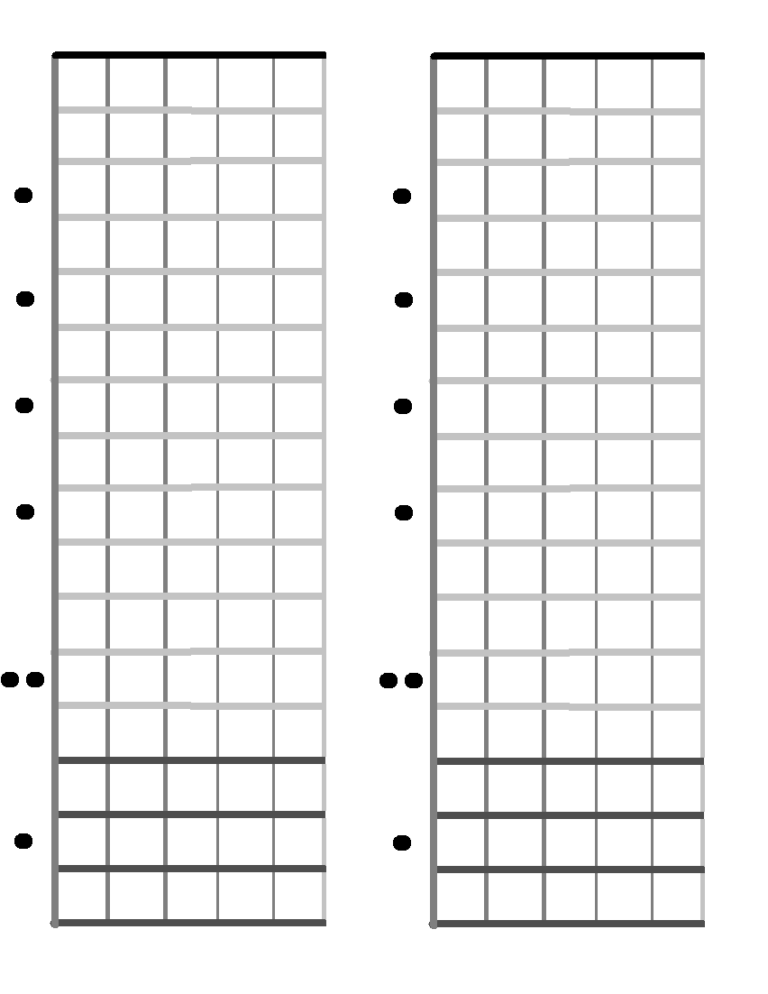 blank bass fretboard diagram