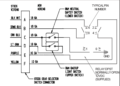 b&m neutral safety switch wiring diagram