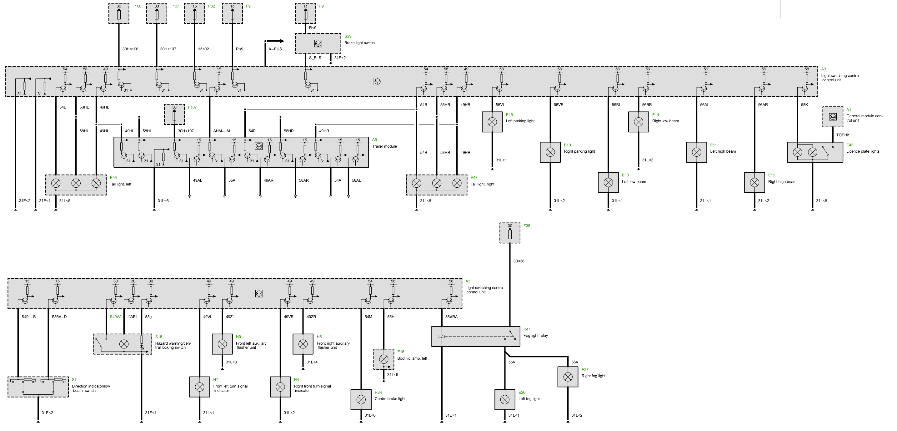 bmw e90 trunk lid wiring diagram