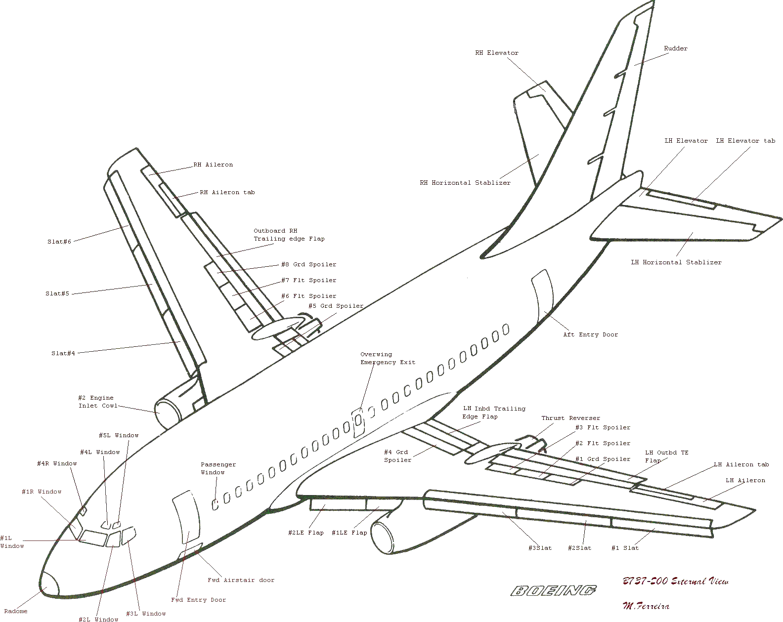 Boeing 737 800 схема кресел