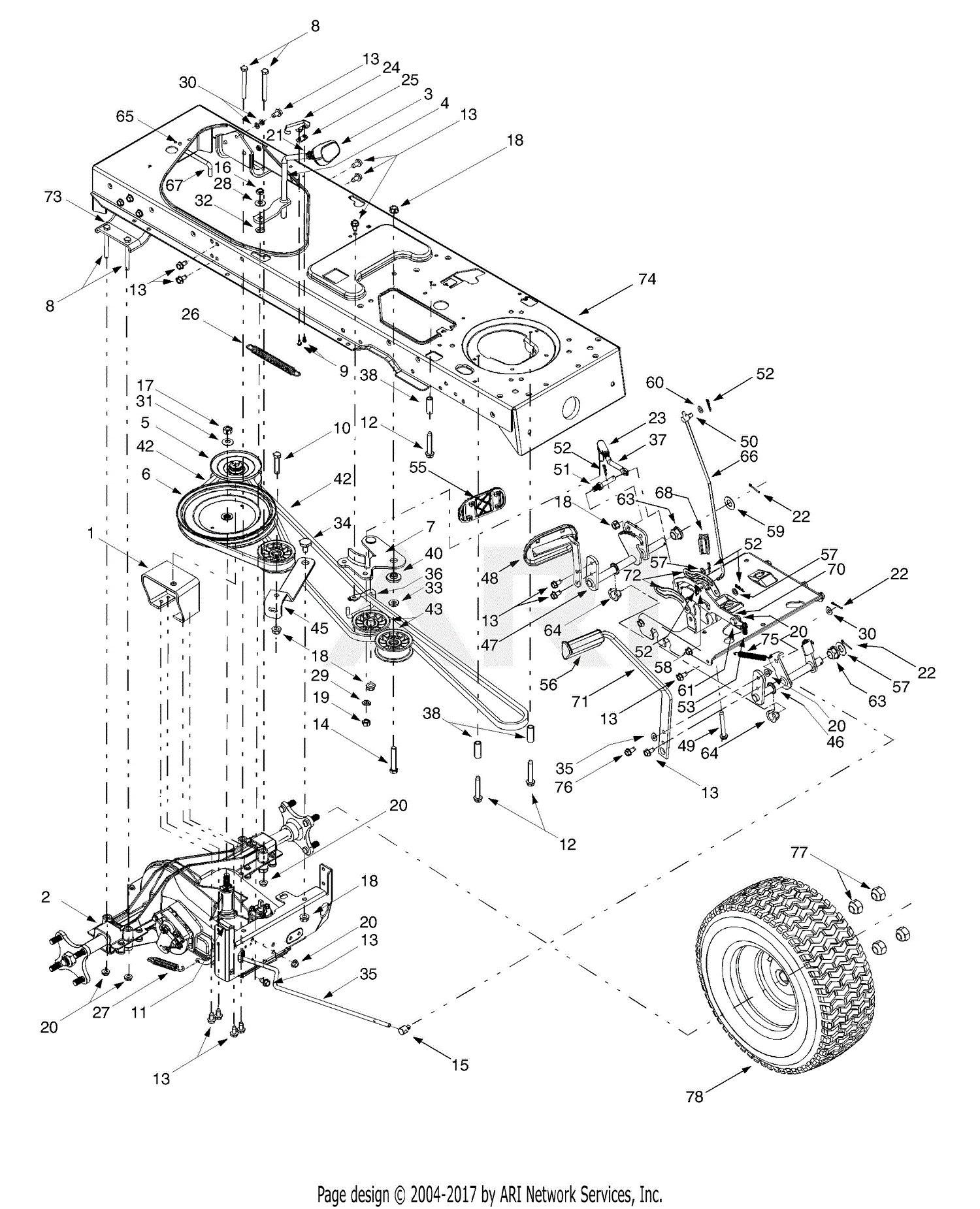 bolens 13am762f765 belt diagram