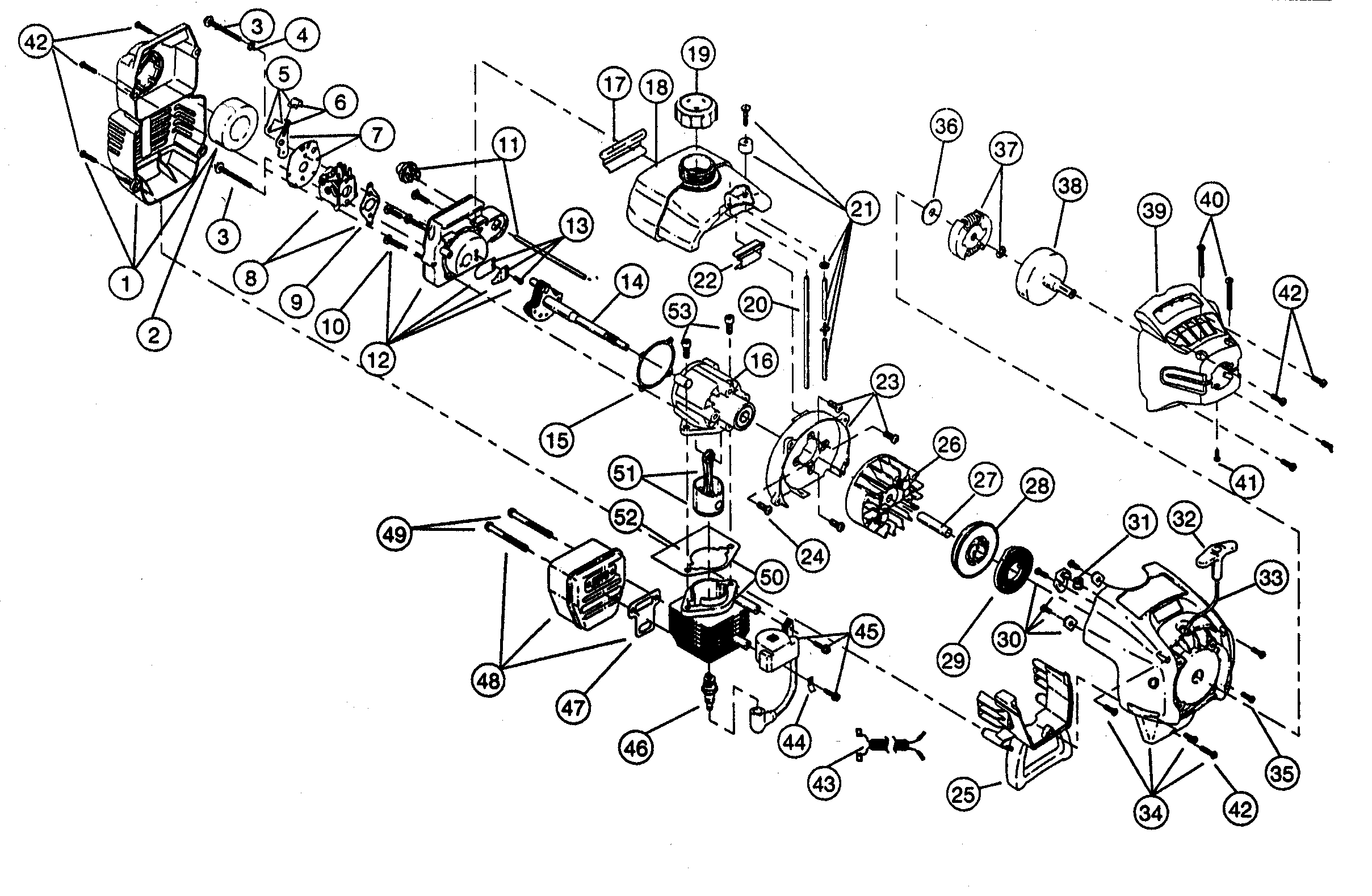 bolens bl100 fuel line diagram