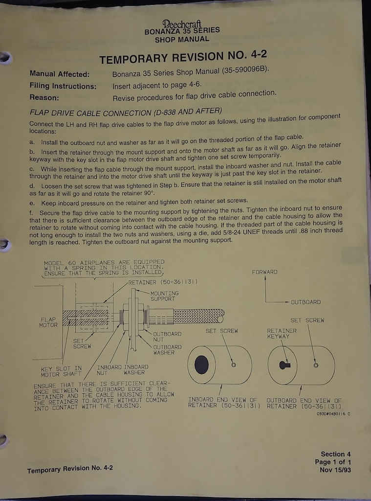 bonanza a36 flap position indicator wiring diagram