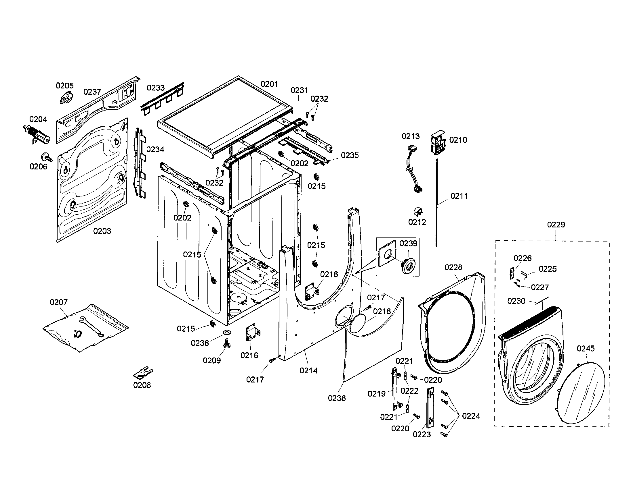 bosch nexxt 500 series washer parts diagram