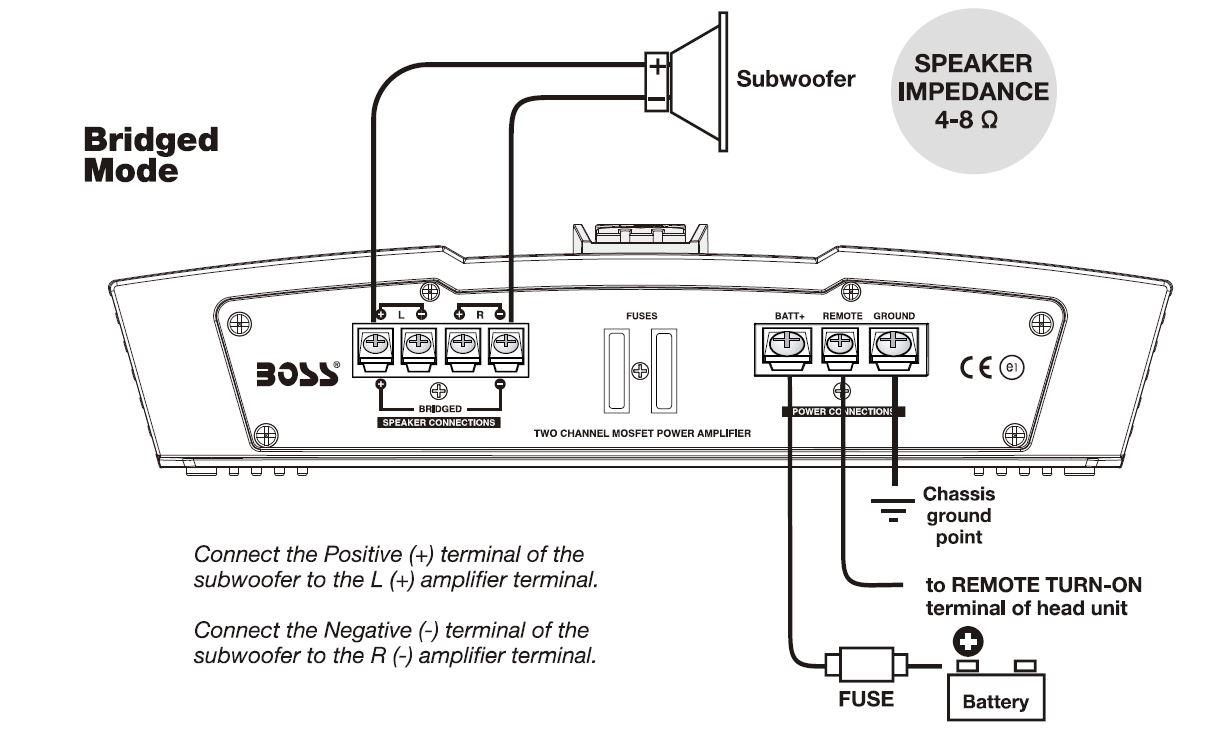 boss 3700w amp wiring diagram
