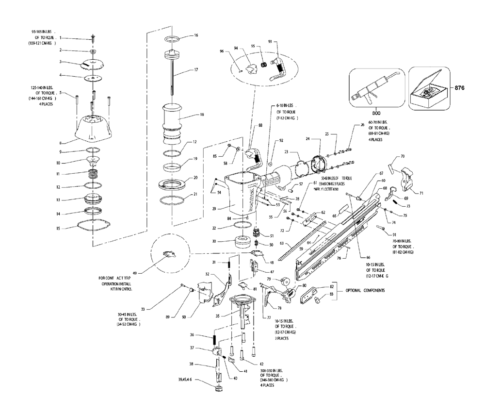 bostitch framing nailer parts diagram