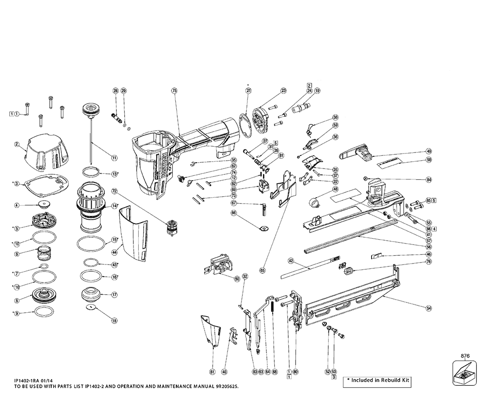 bostitch framing nailer parts diagram