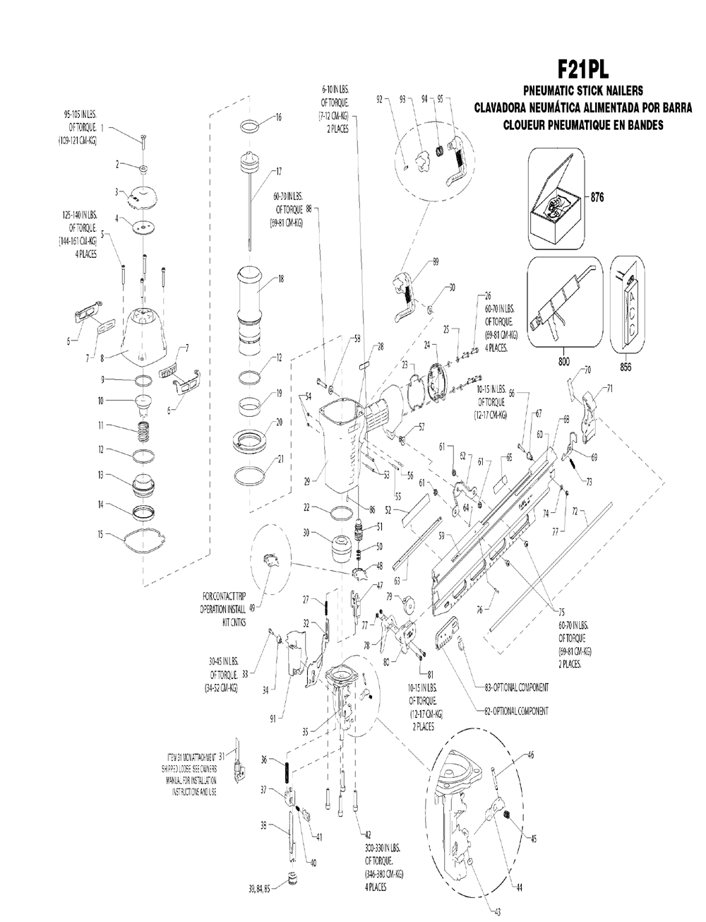 bostitch framing nailer parts diagram