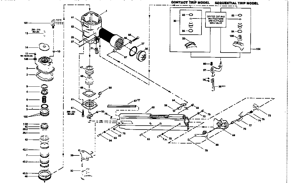 bostitch framing nailer parts diagram