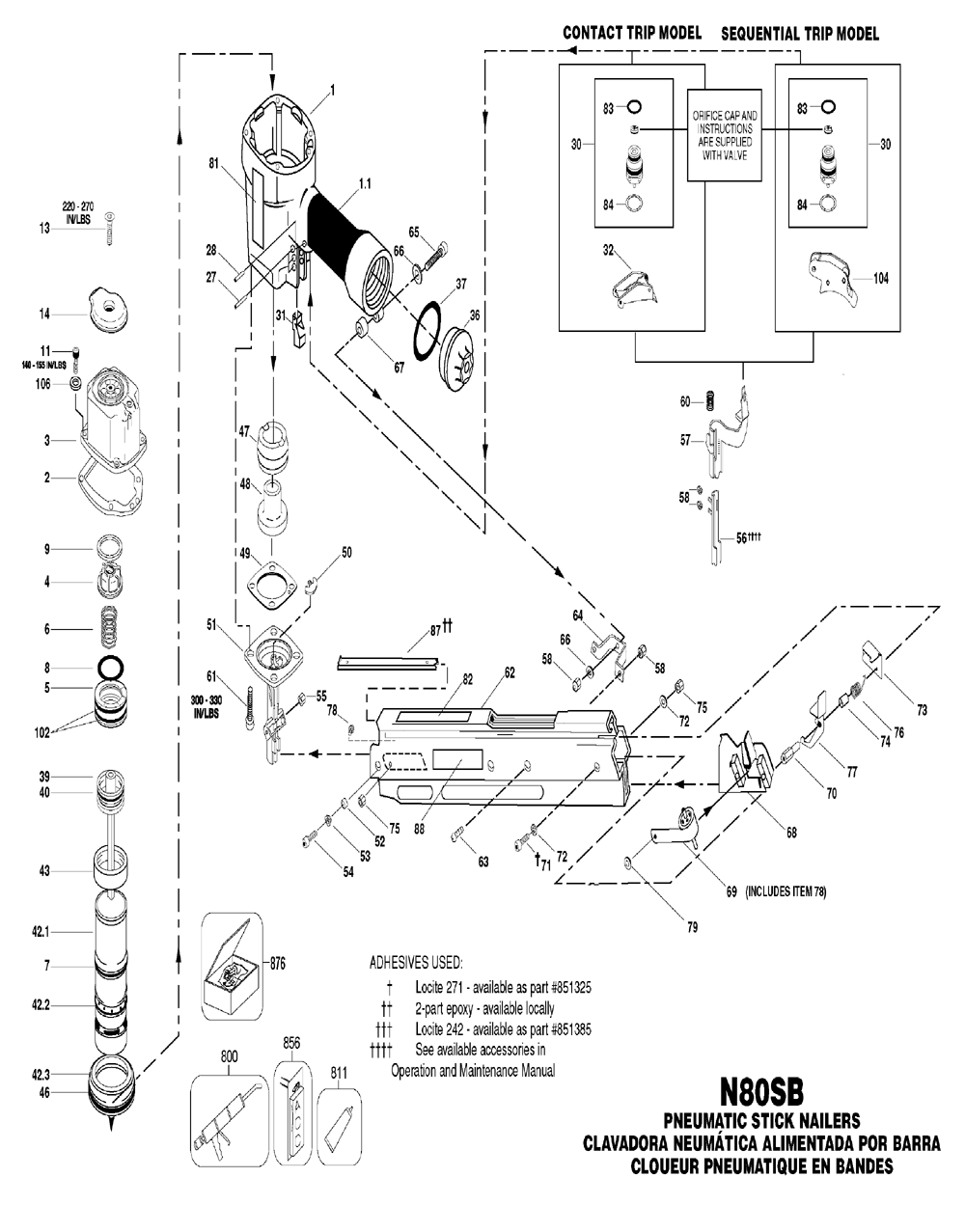 bostitch n80 parts diagram