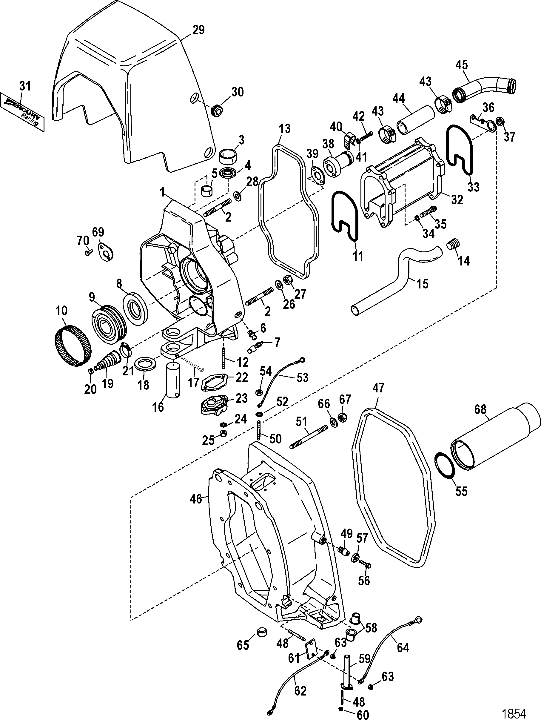 bravo transom assembly diagram