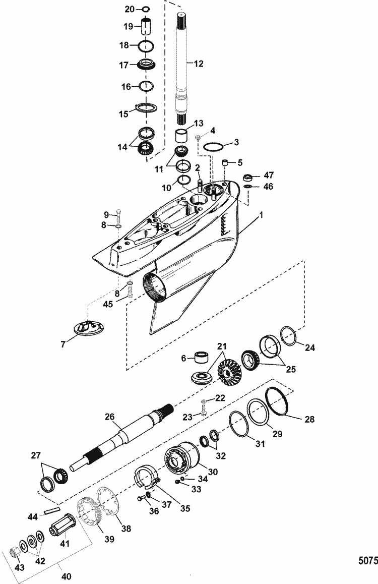 bravo transom assembly diagram