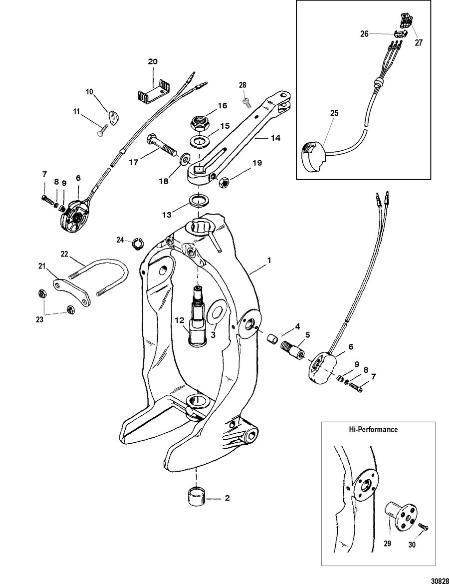 bravo transom assembly diagram