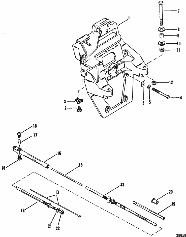 bravo transom assembly diagram