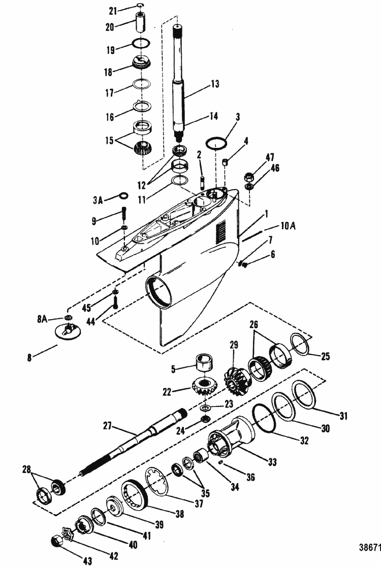 bravo transom assembly diagram