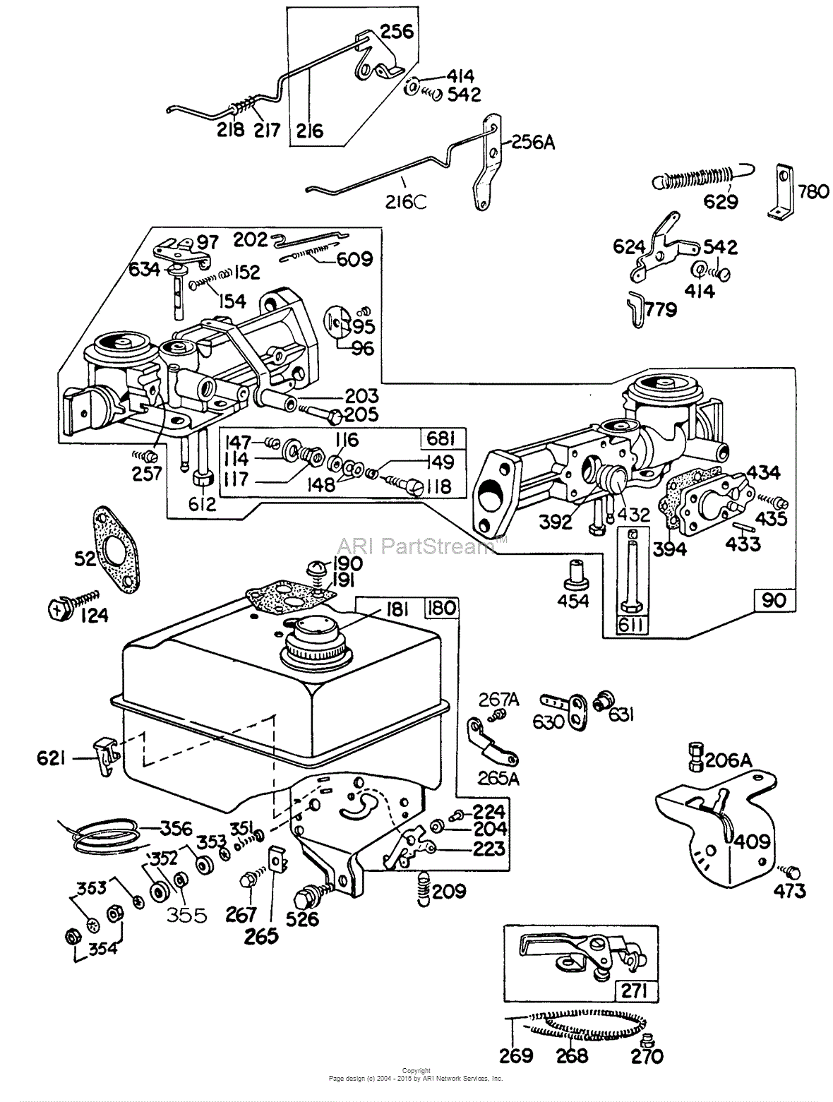 briggs and stratton 300 series carburetor diagram