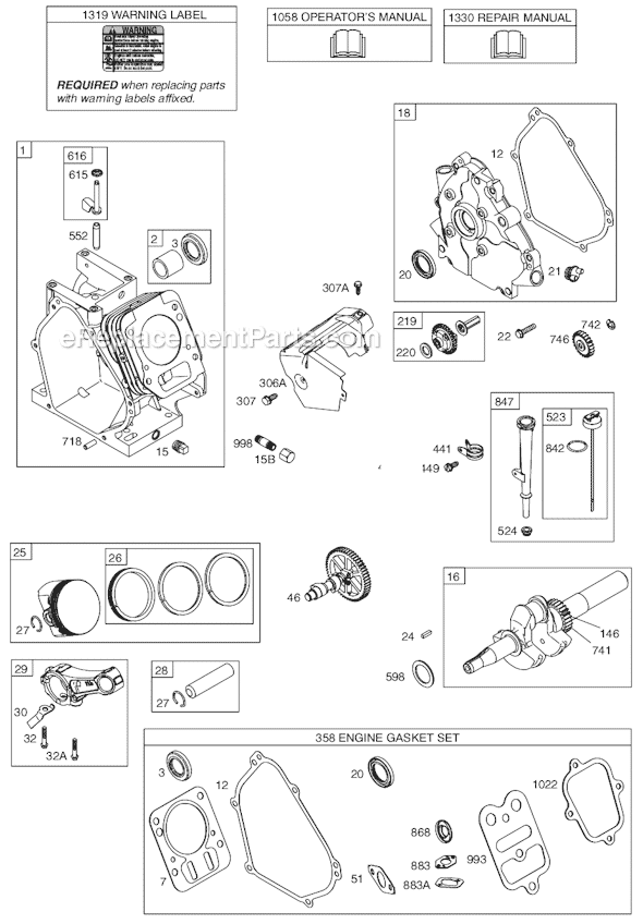 briggs and stratton 450e series parts diagram