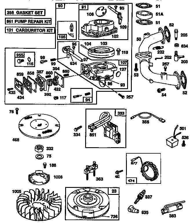 briggs and stratton model 42a707 wiring diagram