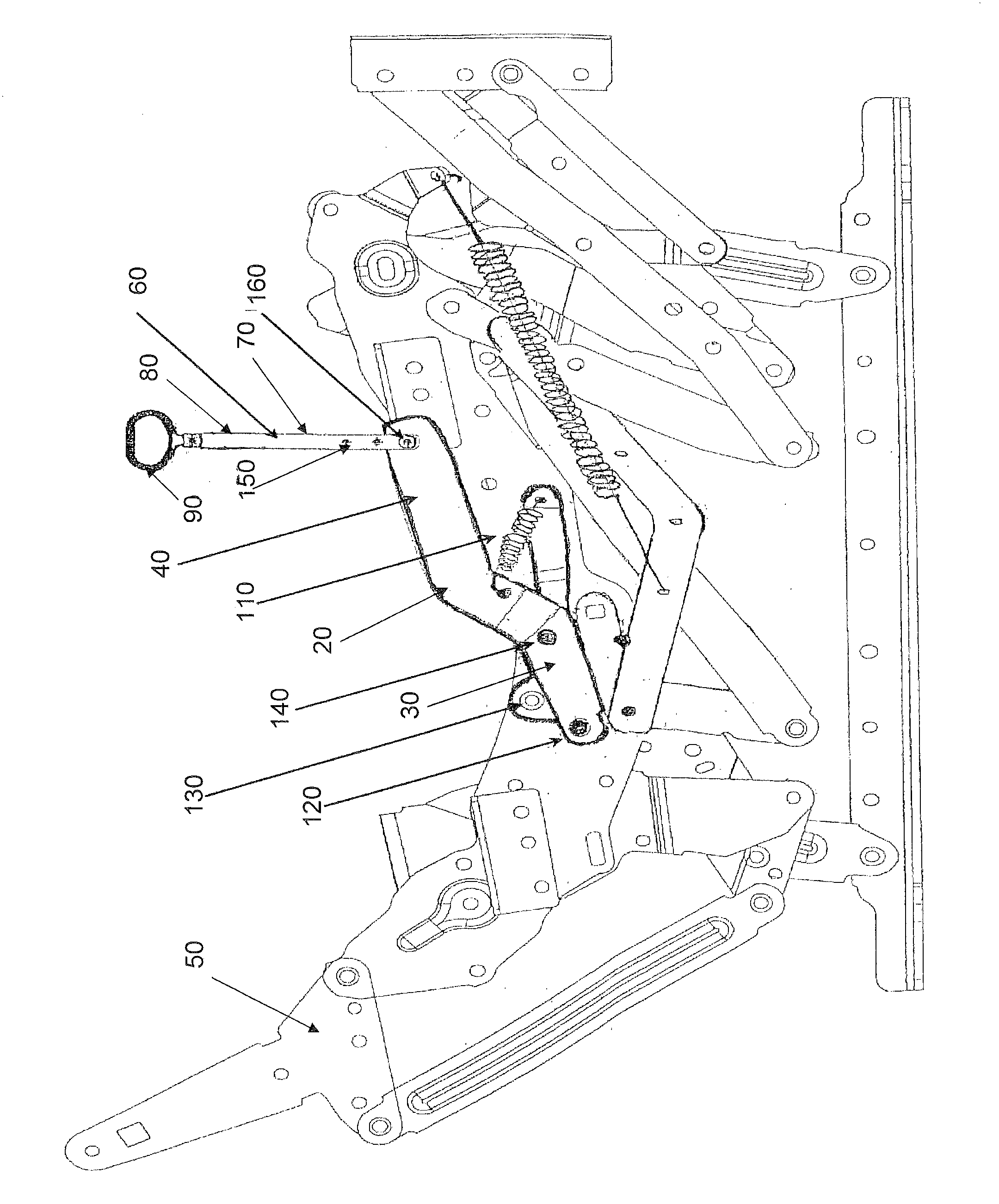 broken barcalounger footrest springs diagram