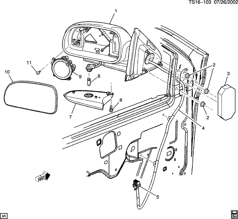 buick factory auto dimming rear view mirror wiring diagram