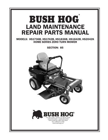 bush hog gt42 parts diagram