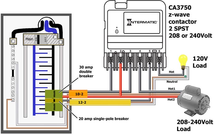 ca3750 intermatic intouch 220volt dpst wiring diagram