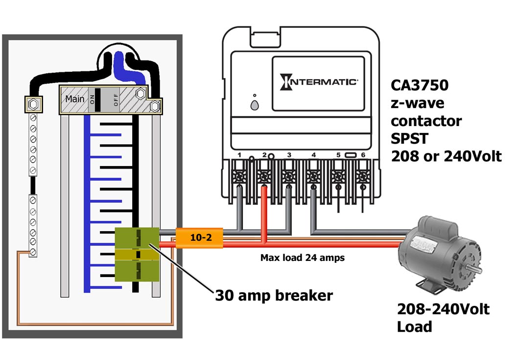 ca3750 intermatic intouch 220volt dpst wiring diagram