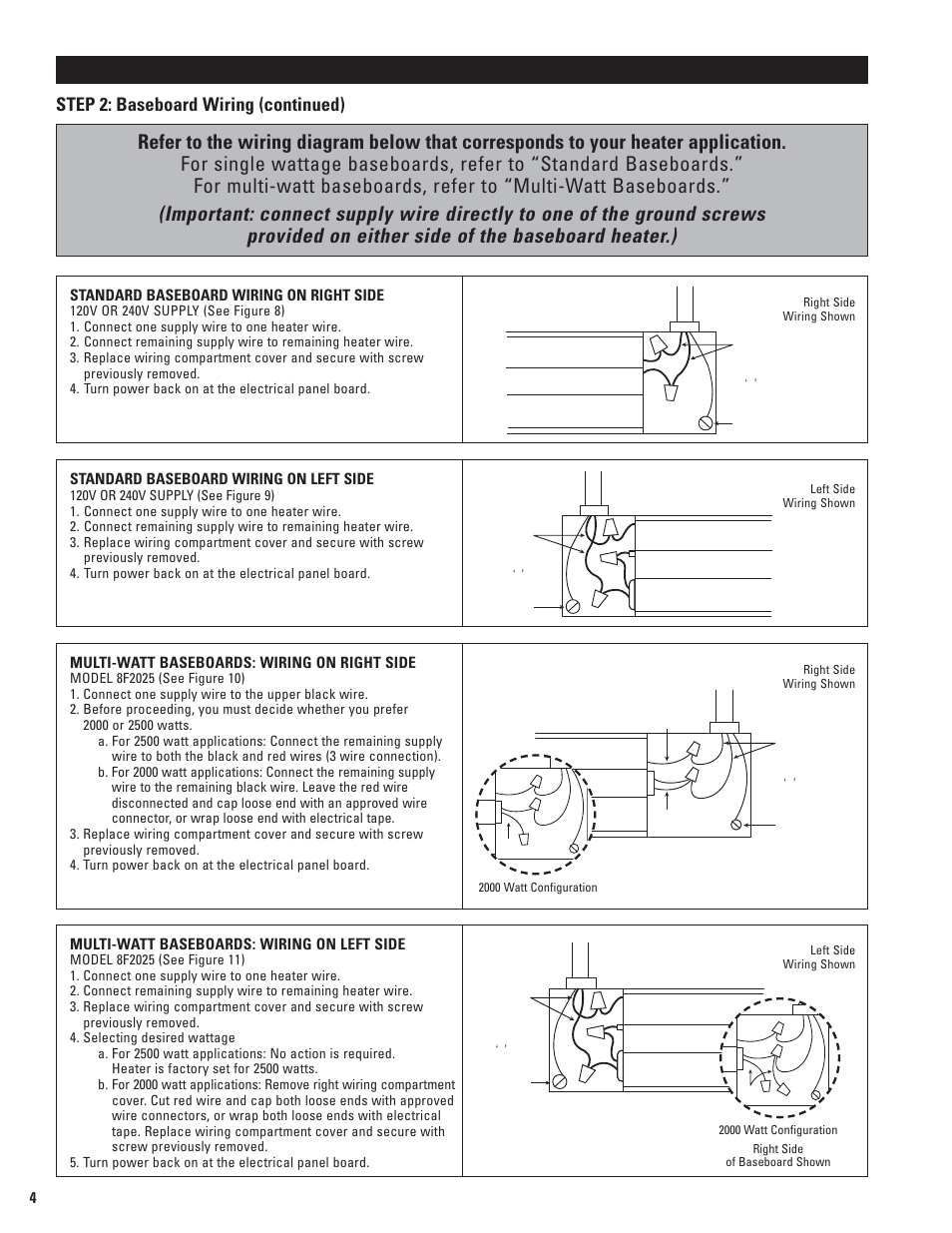 cadet baseboard heater wiring diagram