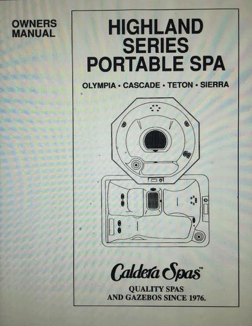 caldera spa parts diagram