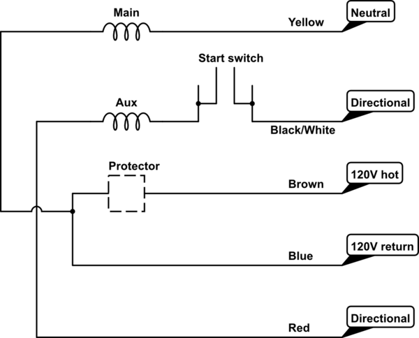 capacitor wiring diagram for motor #23172604